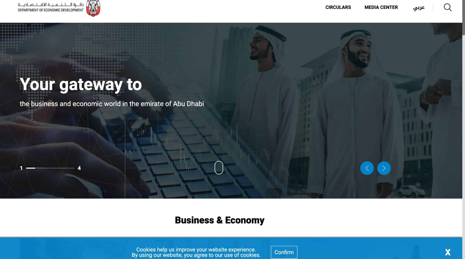 Screenshot Of DED Website