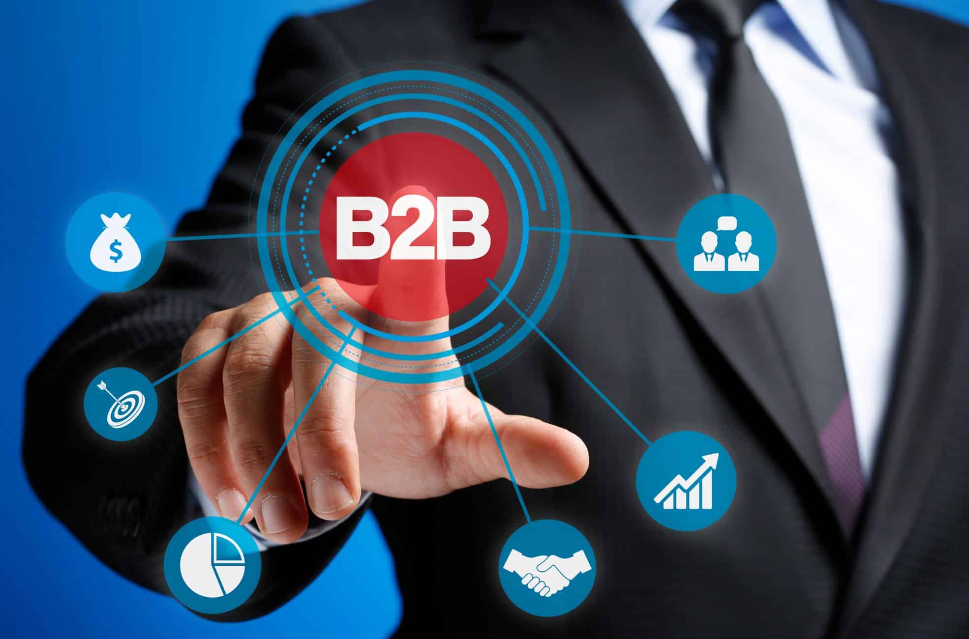 B2B Businessman And Diagram