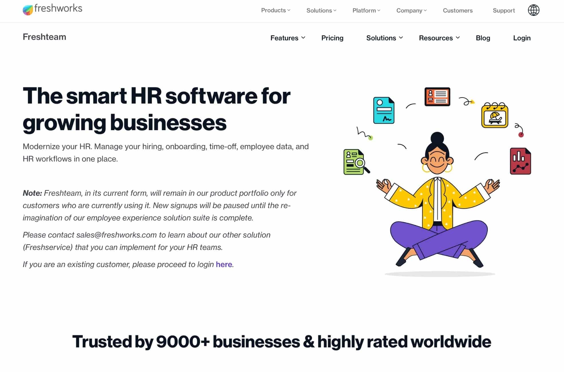 Screenshot Of Freshworks Onboarding Software