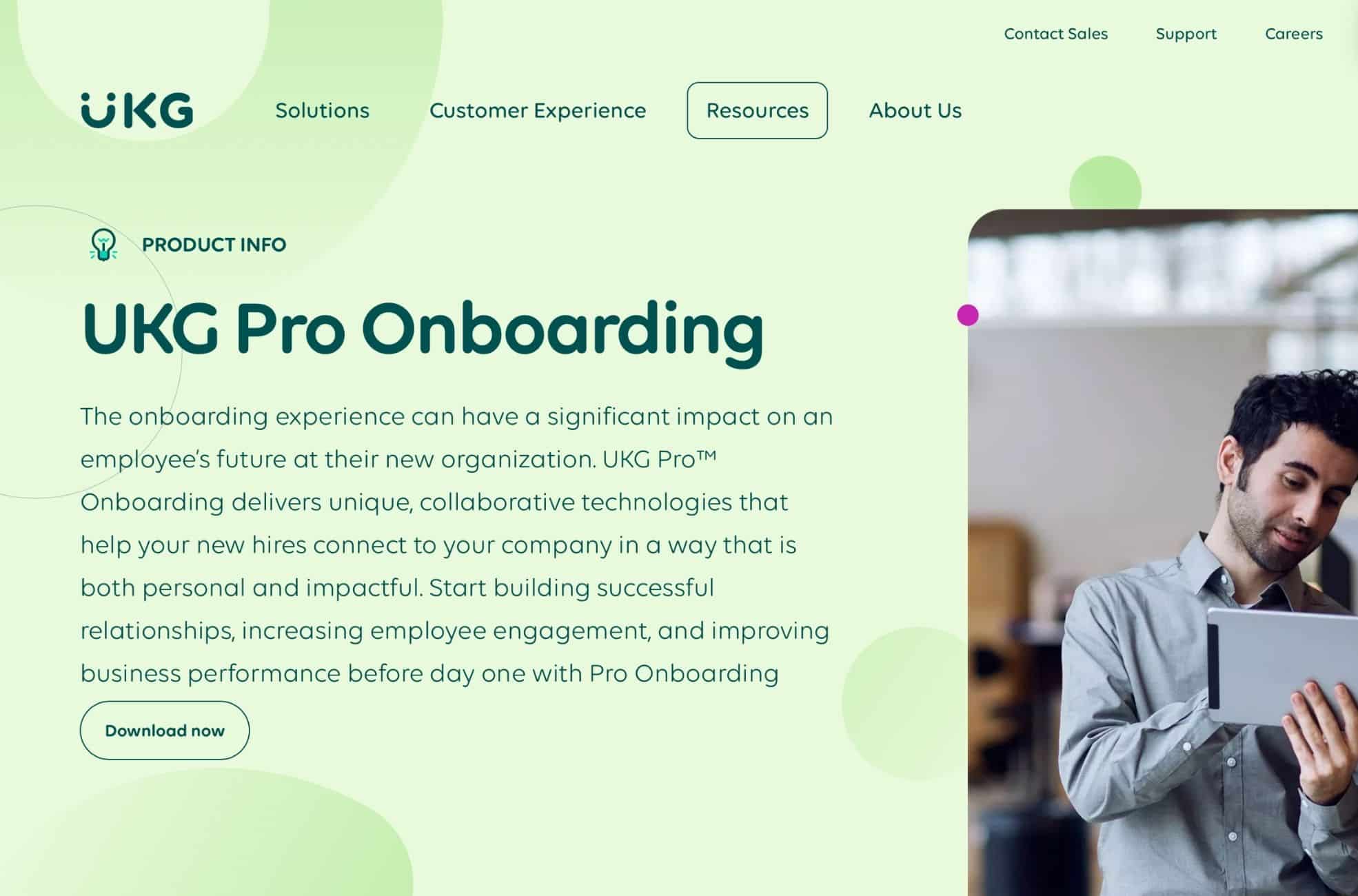 Screenshot Of UKG Pro Onboarding Information