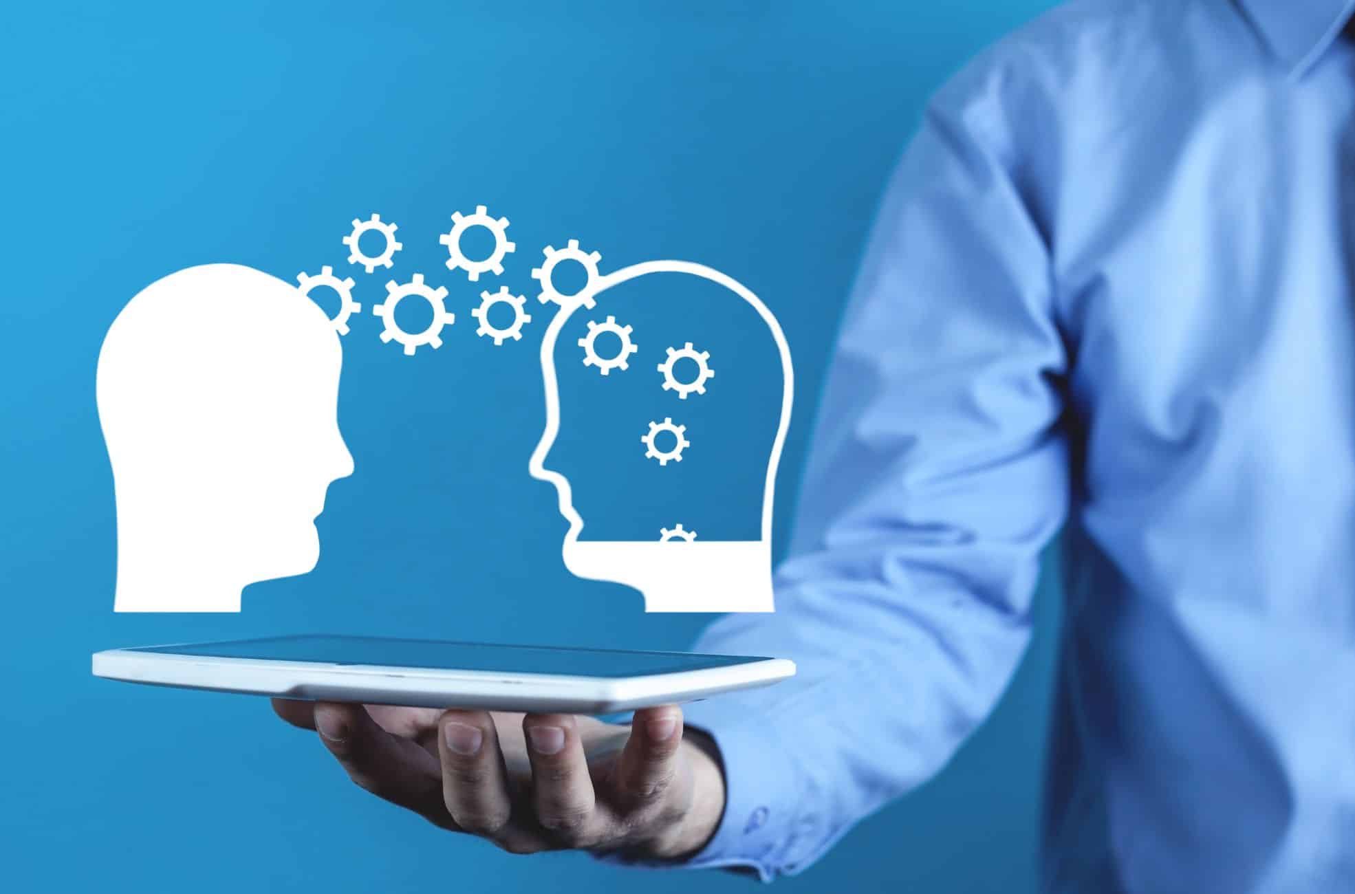 Business Man Holding Tablet