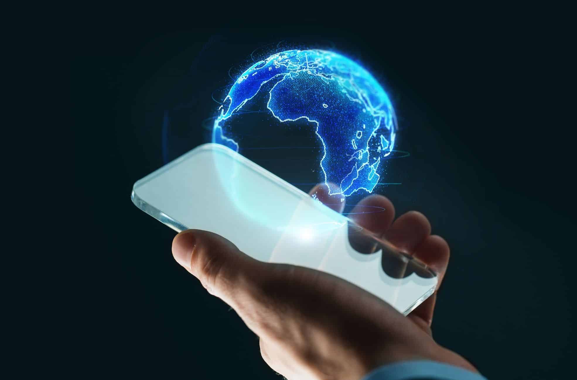 Mobile Phone And Globe