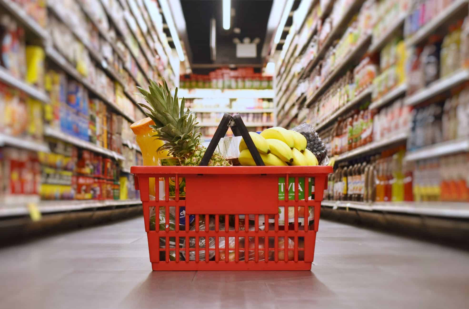 Grocery Basket In Store