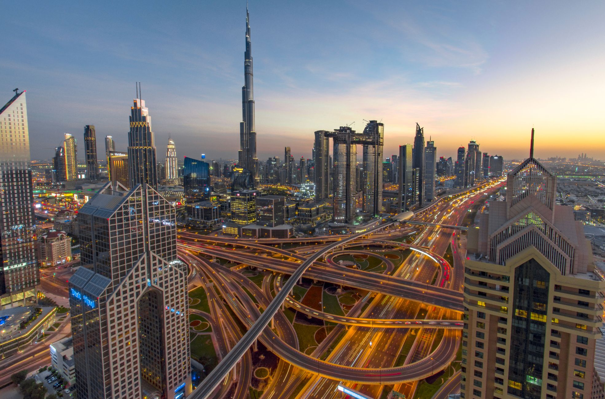 Aerial View Of Dubai Cityscape
