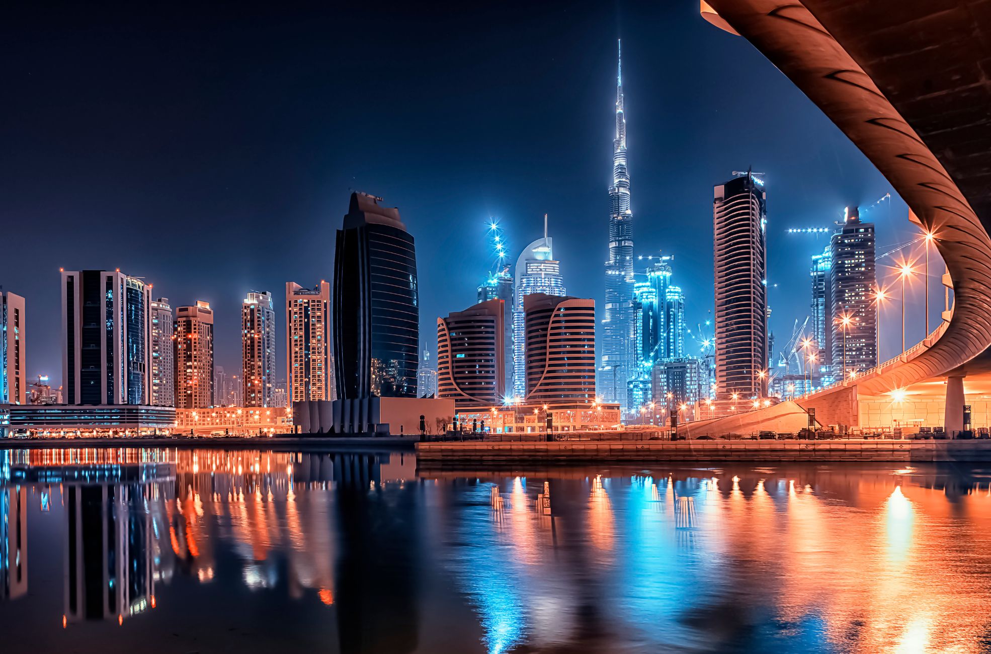 Night Cityscape Of Dubai