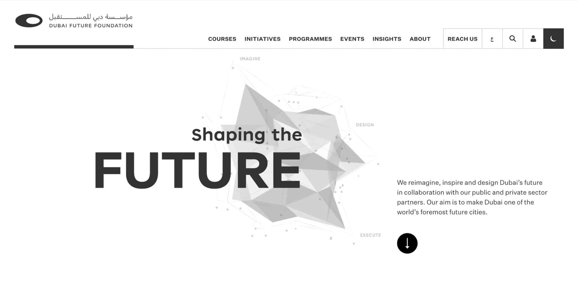 Screenshot Of Dubai Future Foundation's Website