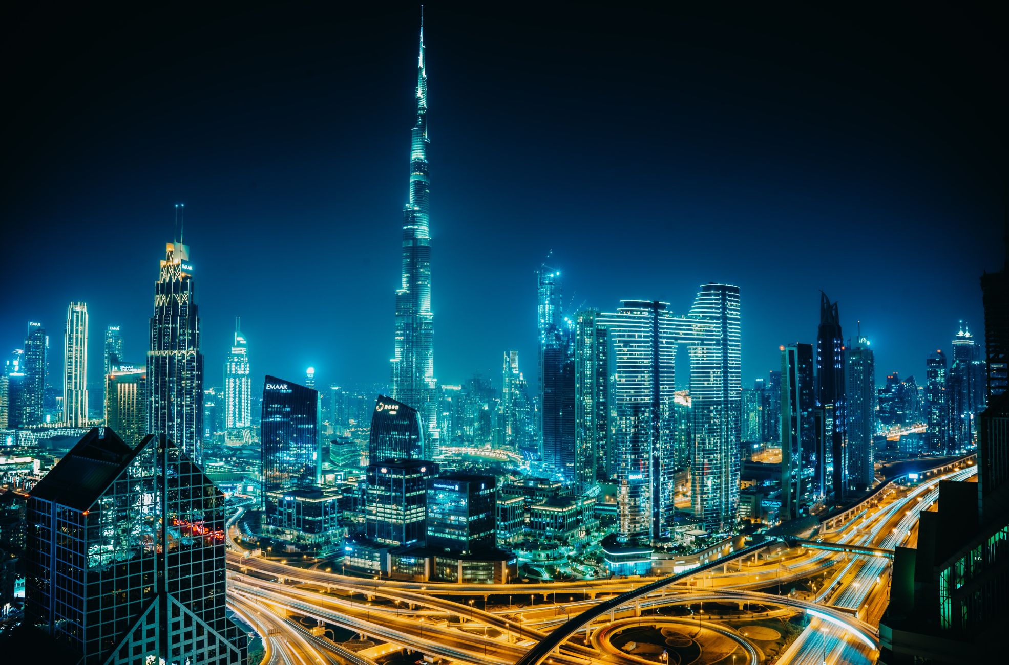 Dubai Cityscape At Night