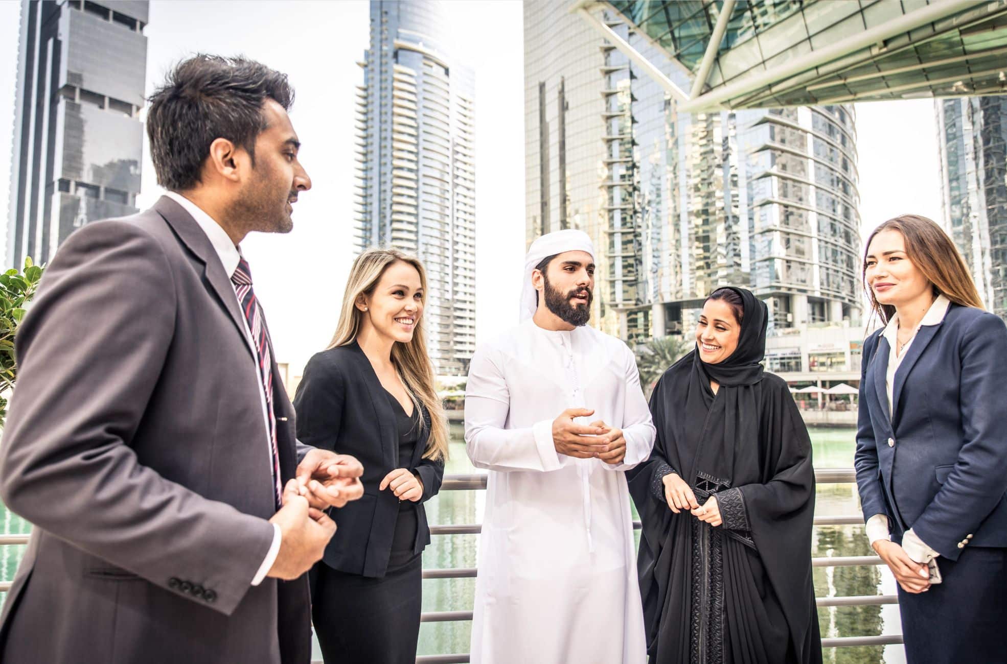Business People Talking In Dubai