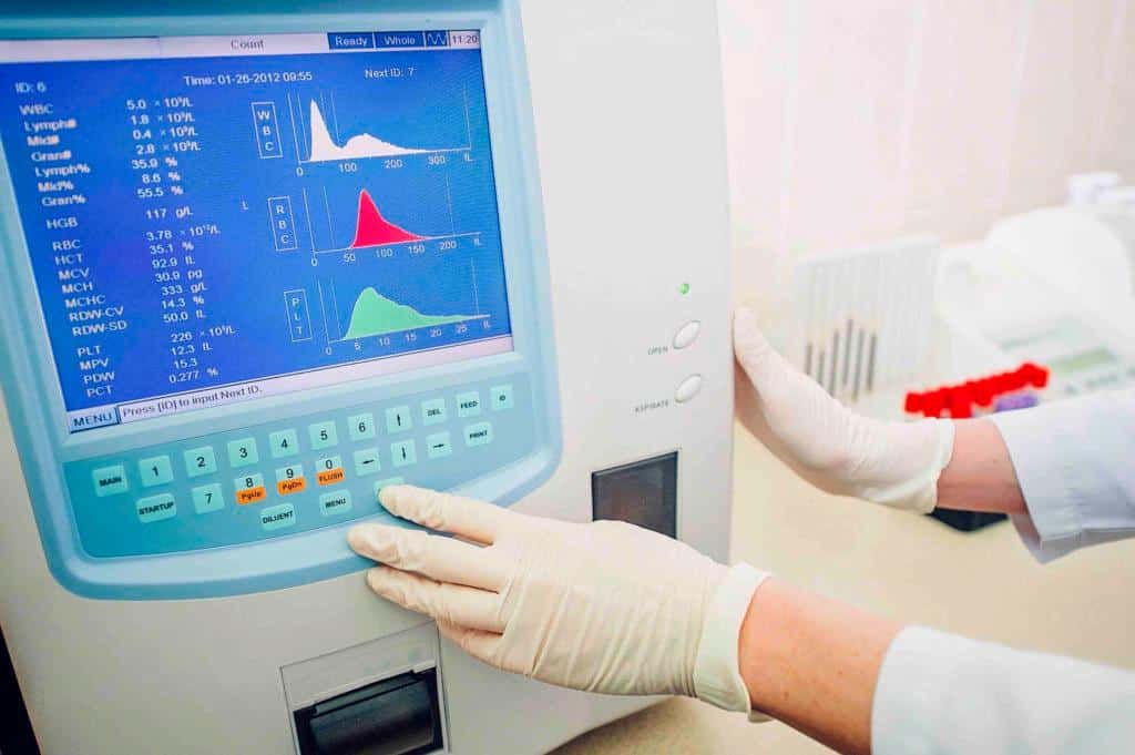 Hospital analytics equipment.