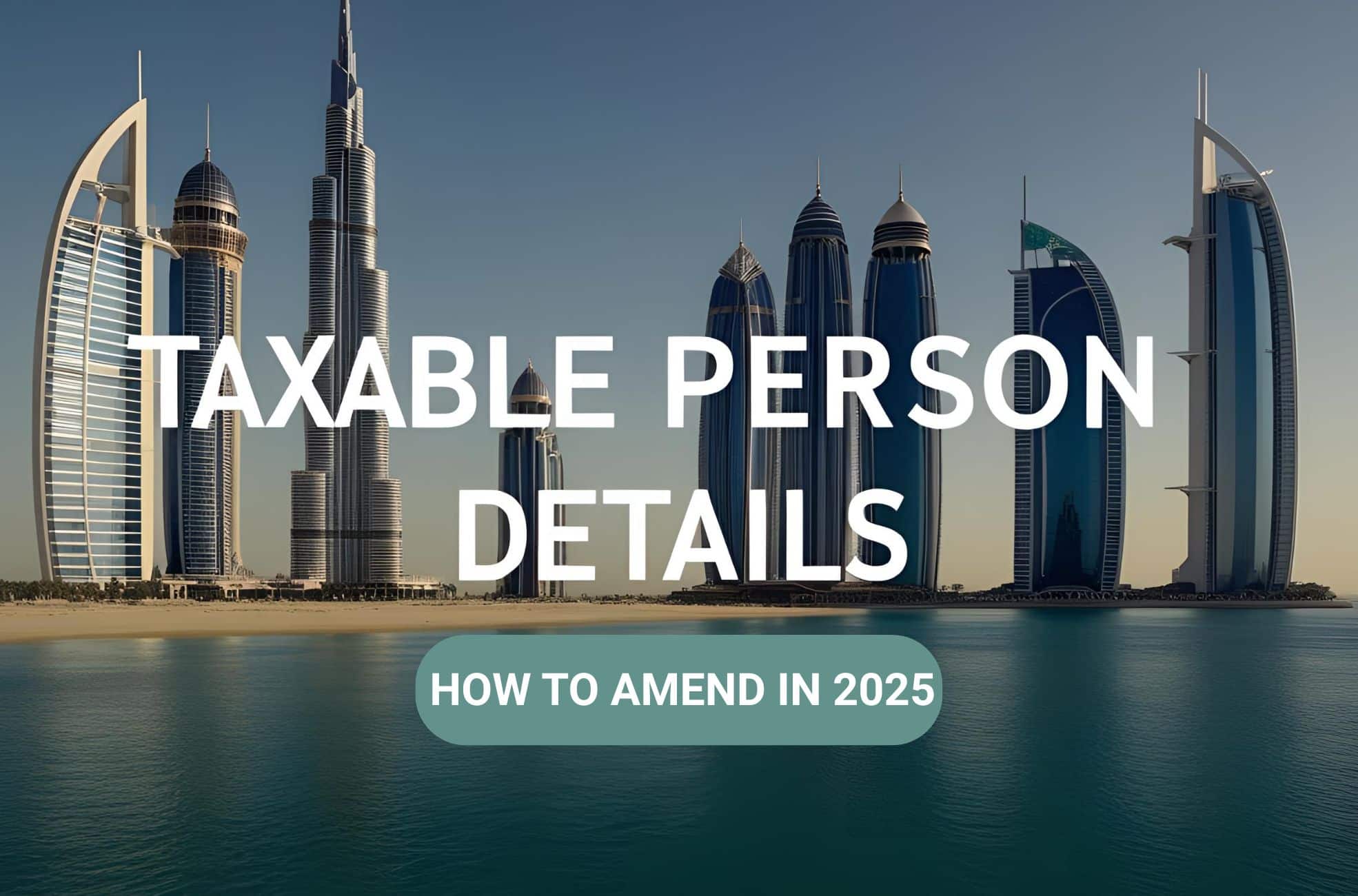 How To Amend Taxable Person Details Title Page