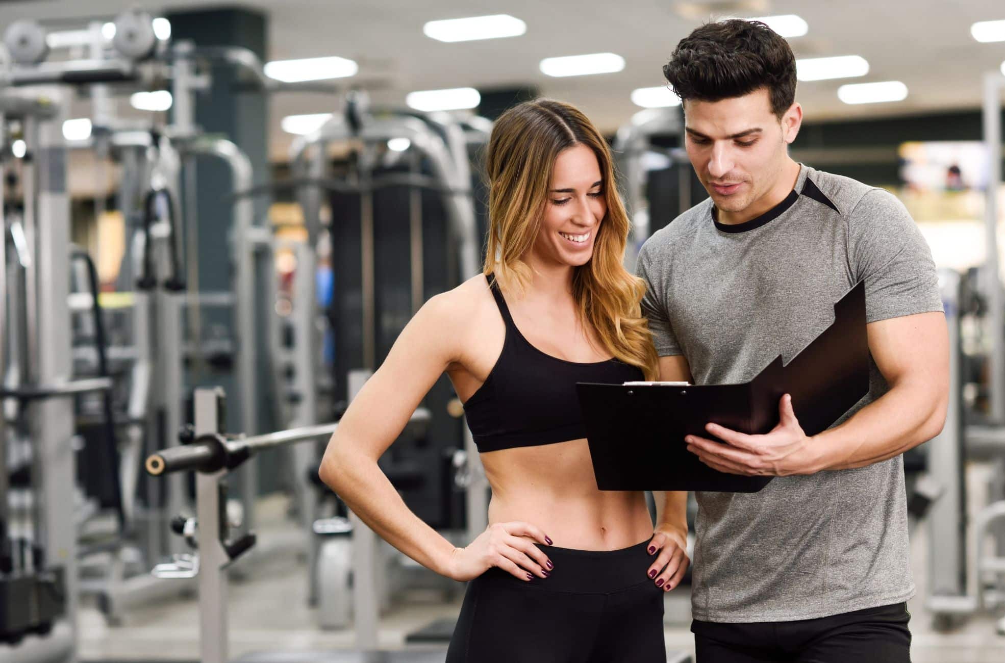 Personal Trainer And Client