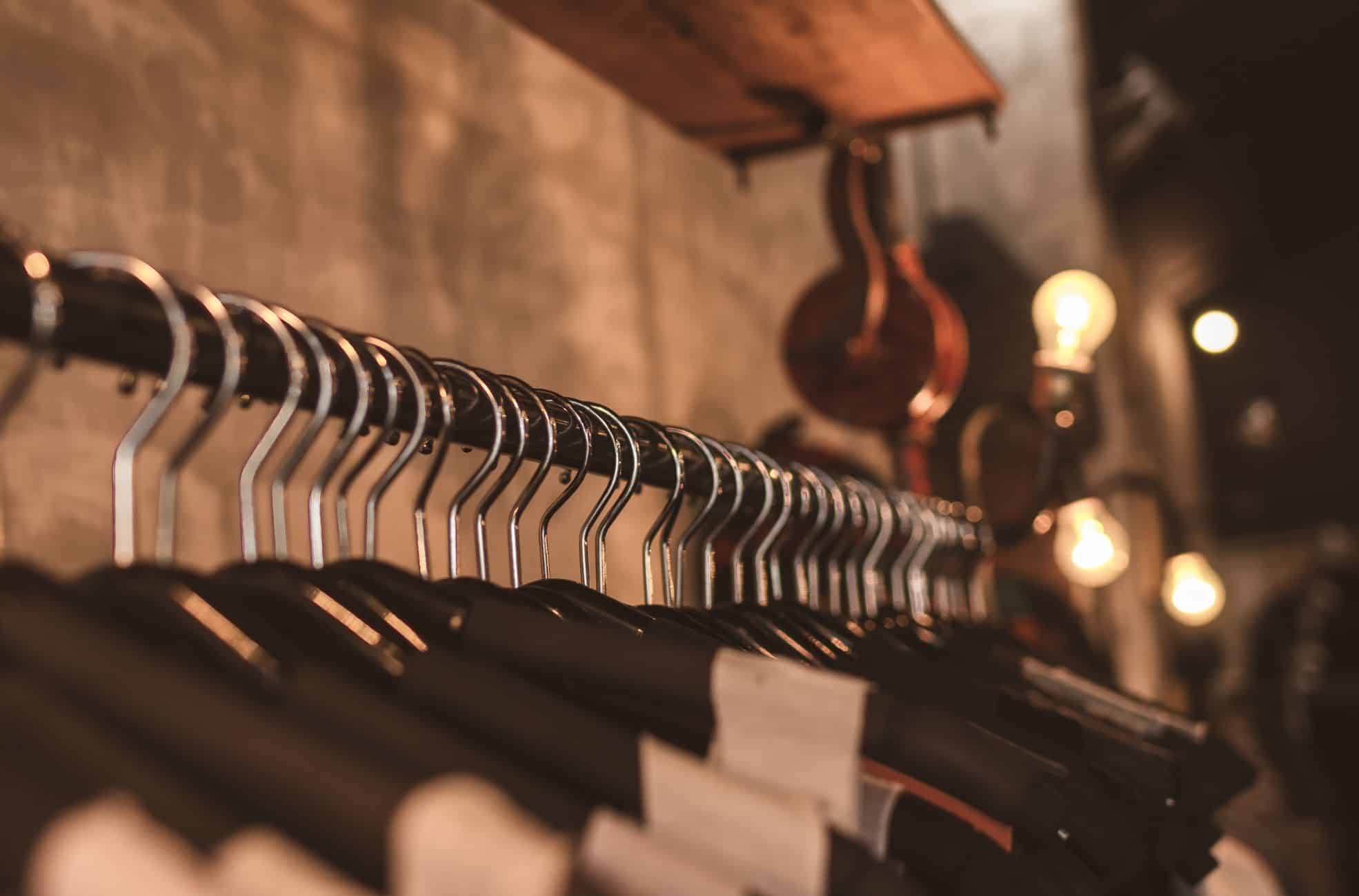 Clothes Hangers On Rack