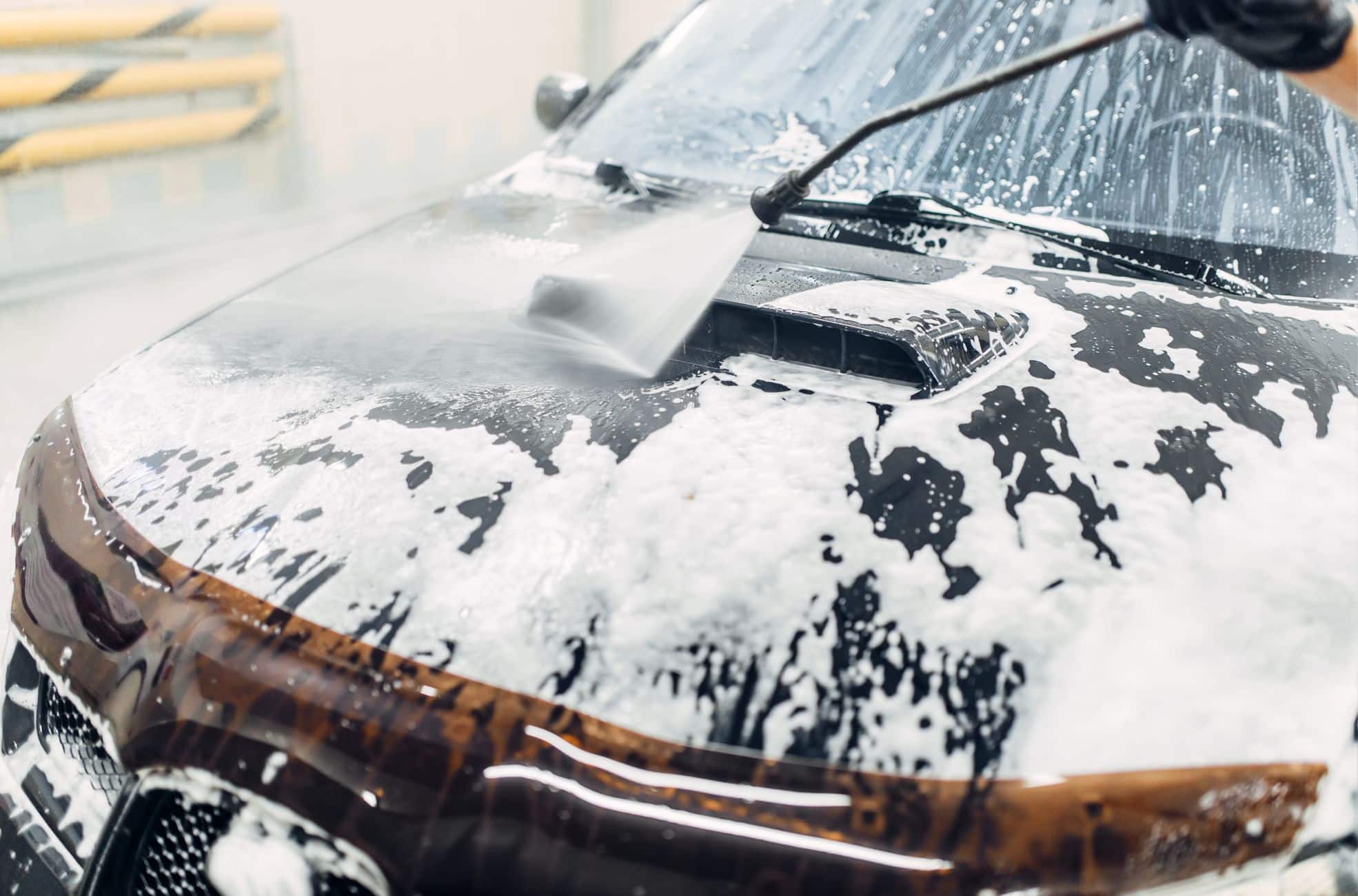 Car Wash On Dark Car