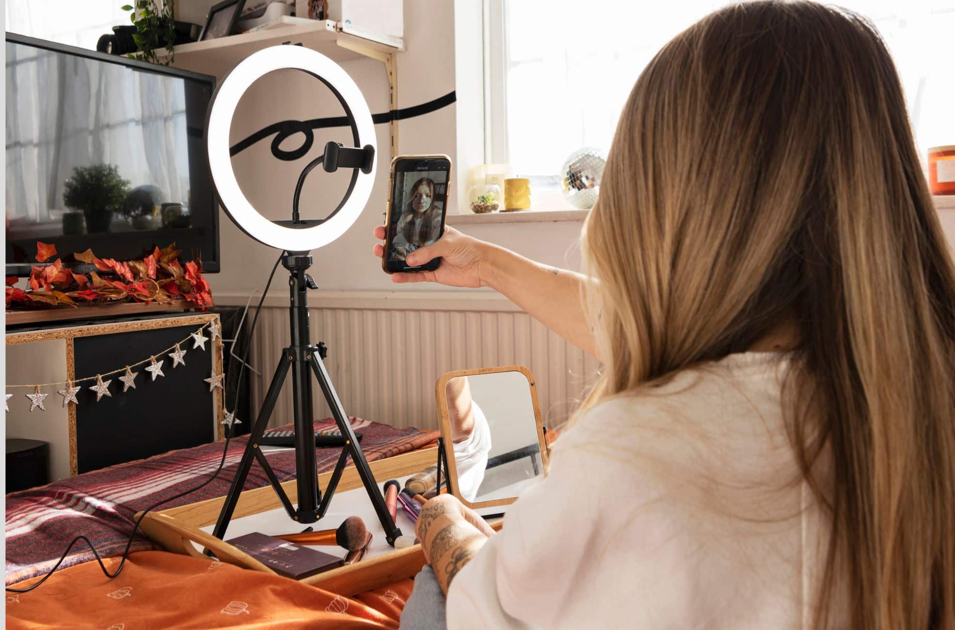 Person Making Online Shop Video