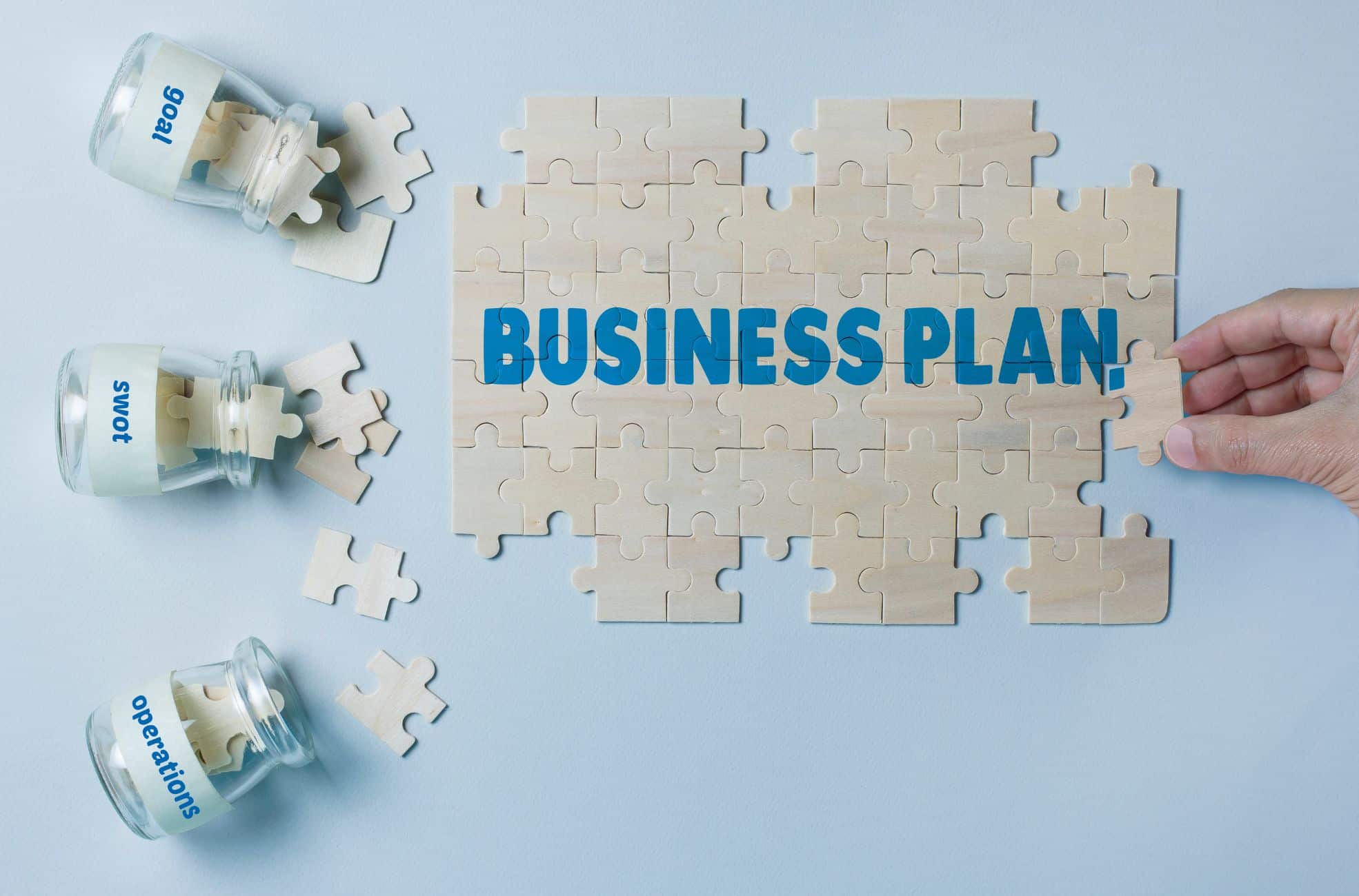 stock photo showing how to write a business plan