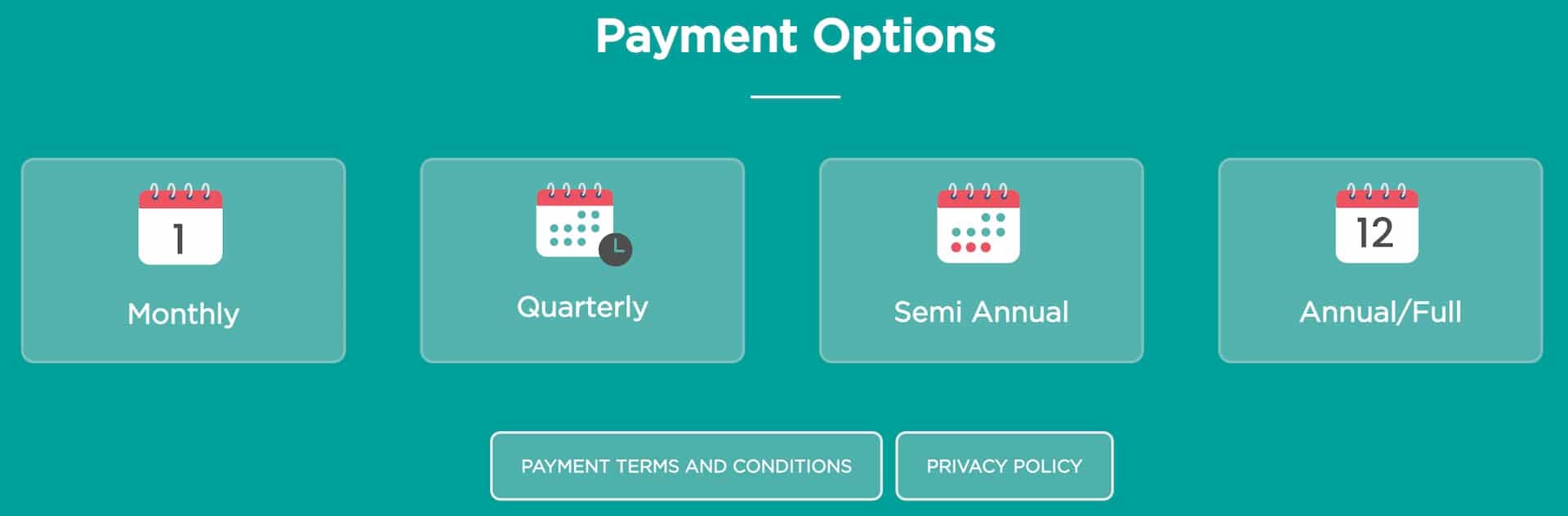 A picture from the official ILOE insurance website, which shows the payment options of employees premiums.