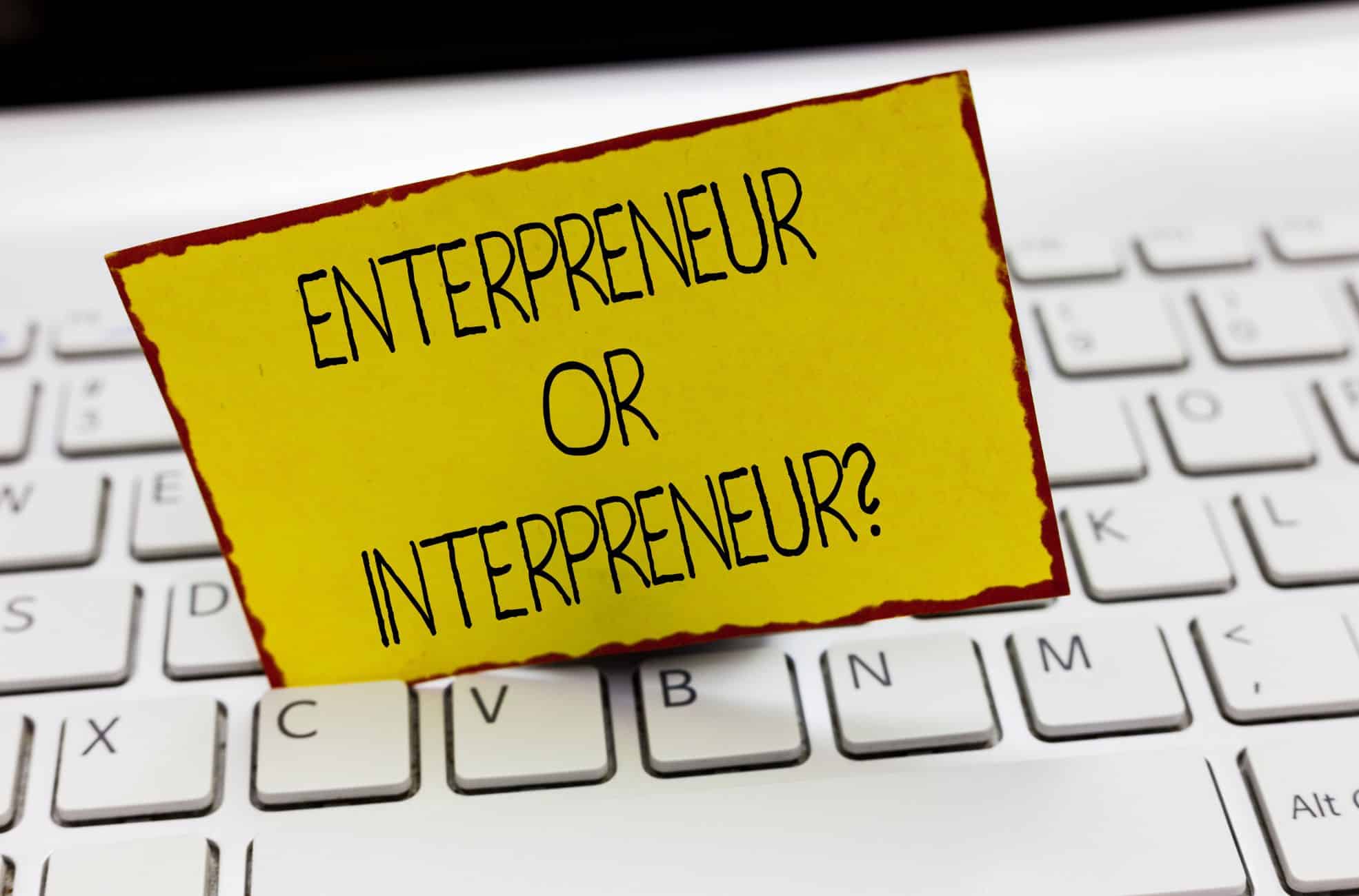 Interpreneurship Vs Entrepenreuship On Keyboard