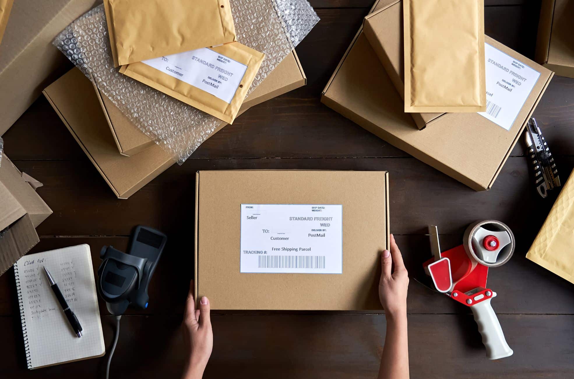 Person With Packages For Dropshipping