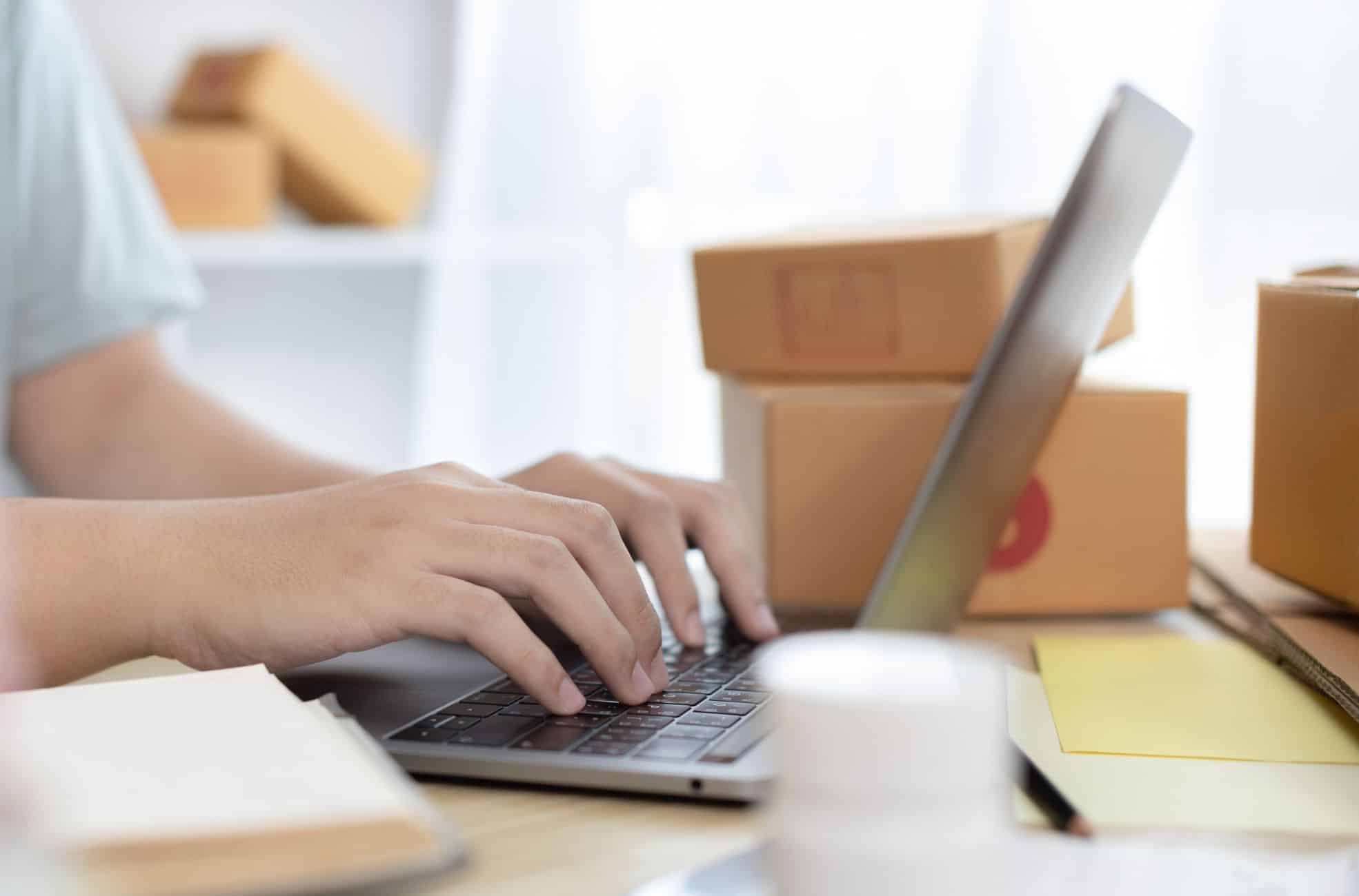Person Working In E-Commerce For Dropshipping