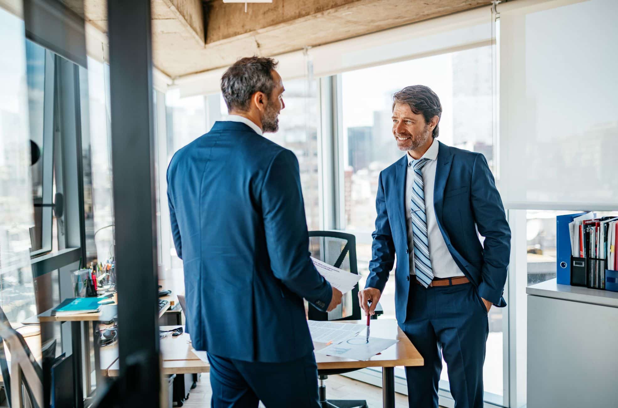 Two Men Making A Joint Business Venture
