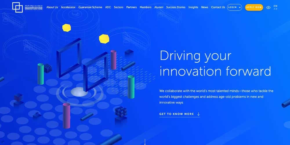 Screenshot Of Mohammed Bin Rashid Website