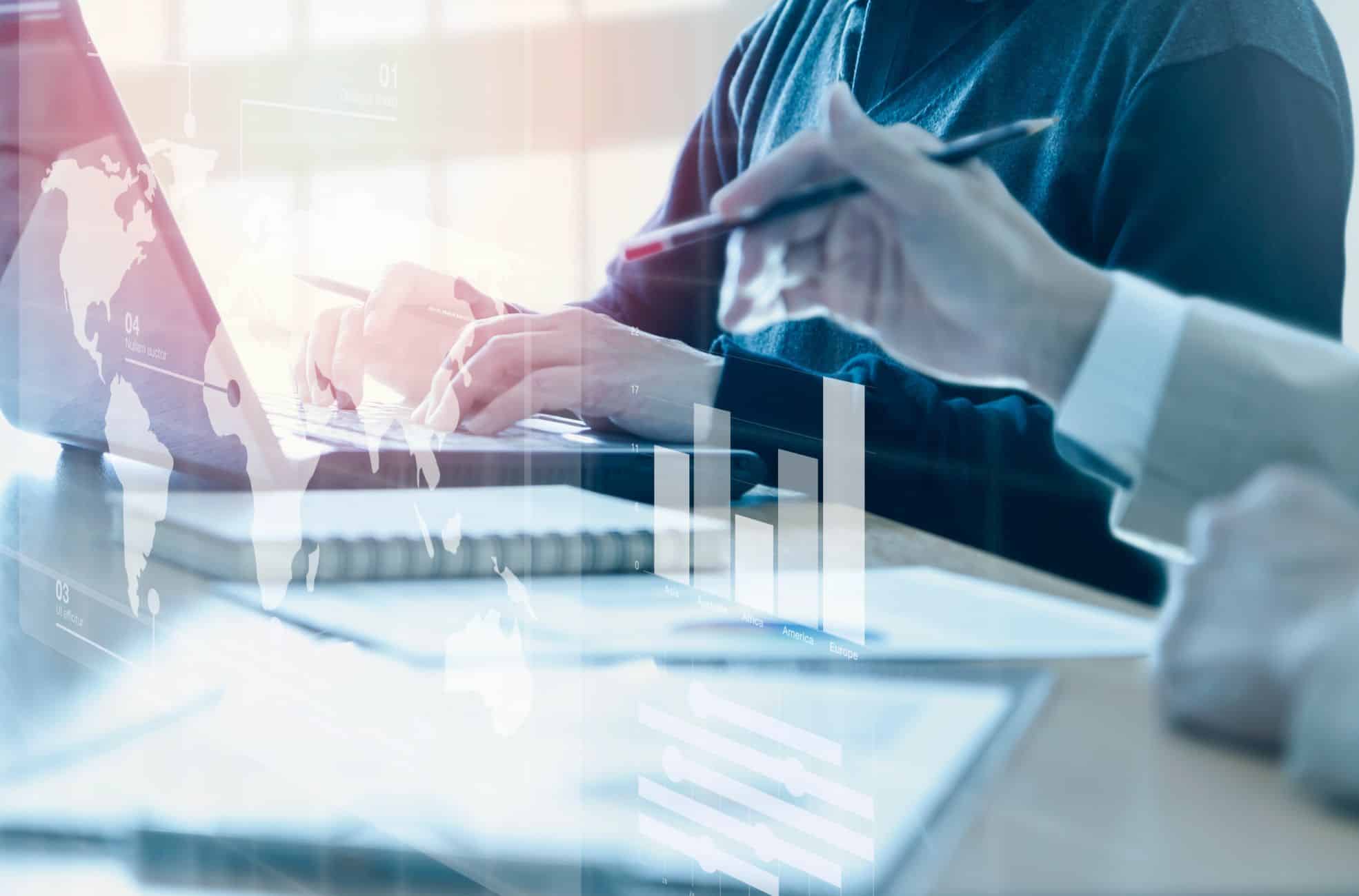 Business Men Working At Desk