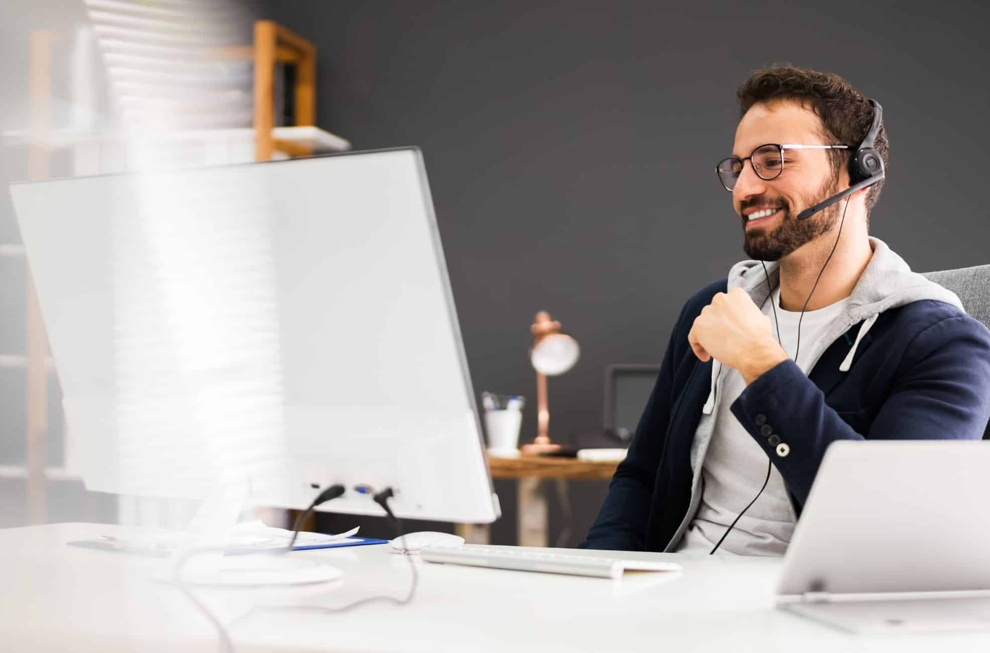 Business Man Working Online For Work