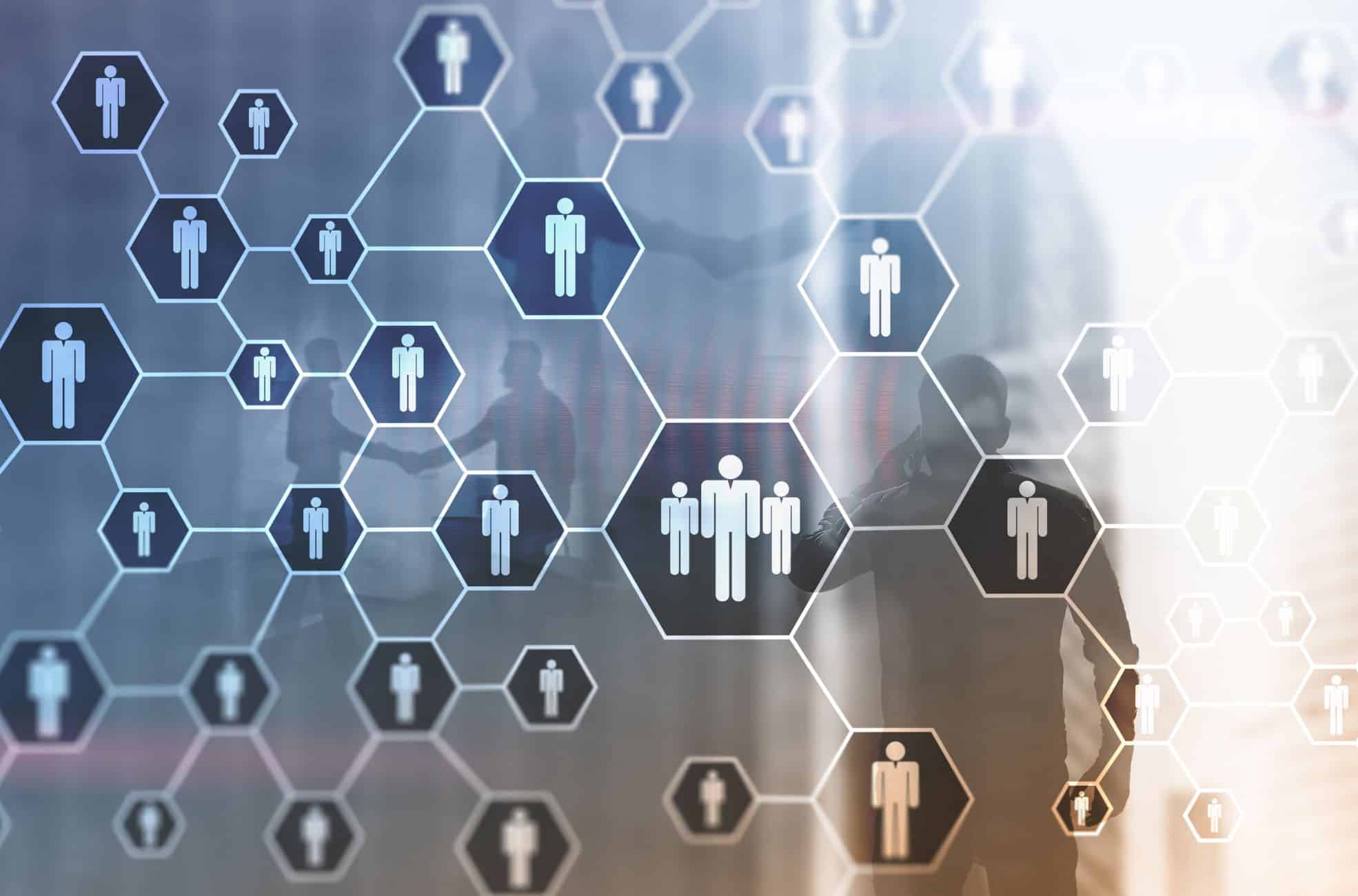 Stick Figures In Hexagonal Patterns