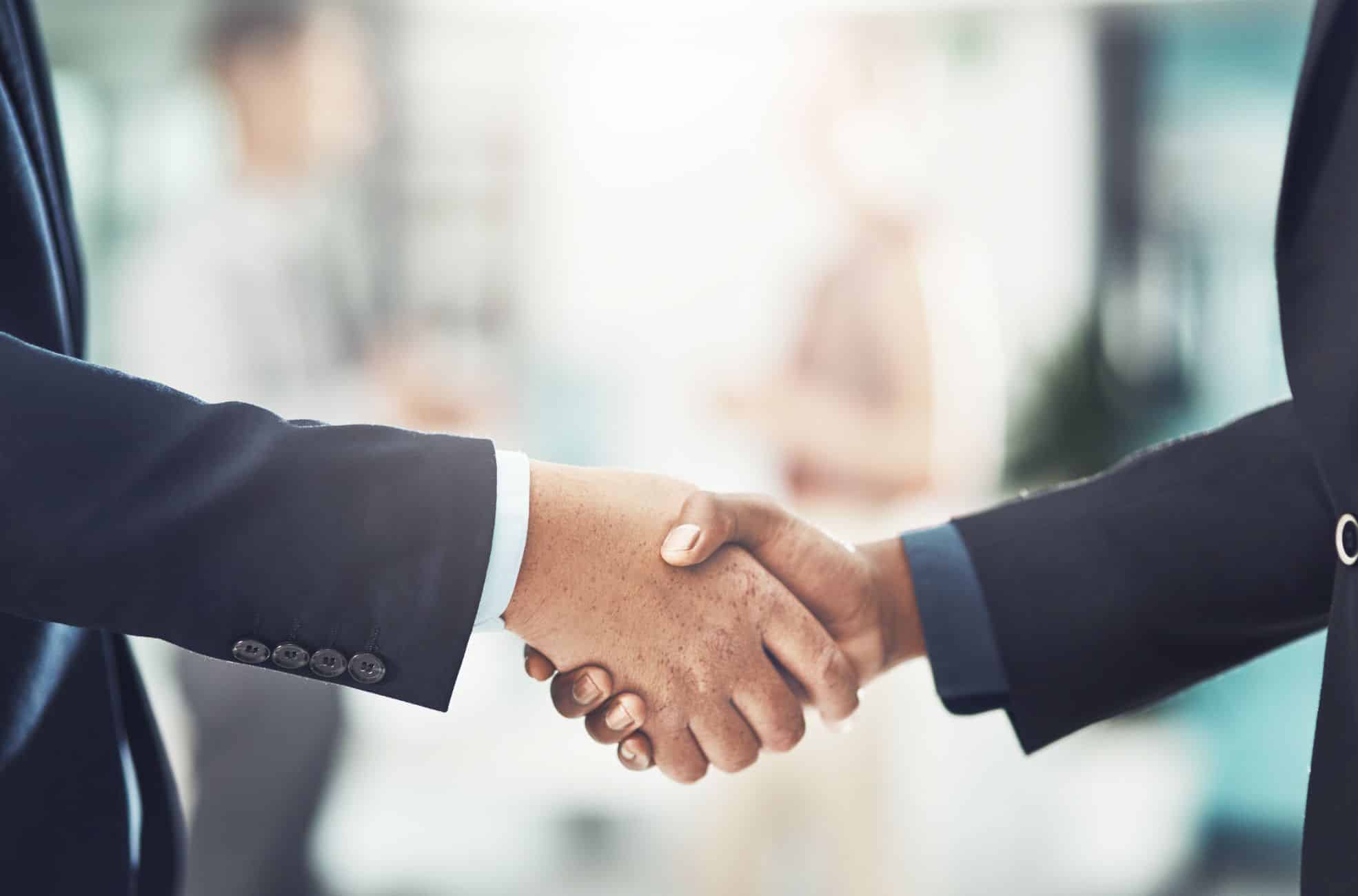 Stock Photo Hands Shaking On Agreement