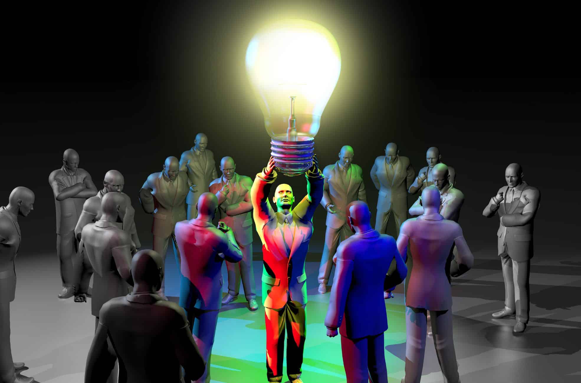 Stock Photo Person With Lightbulb Idea