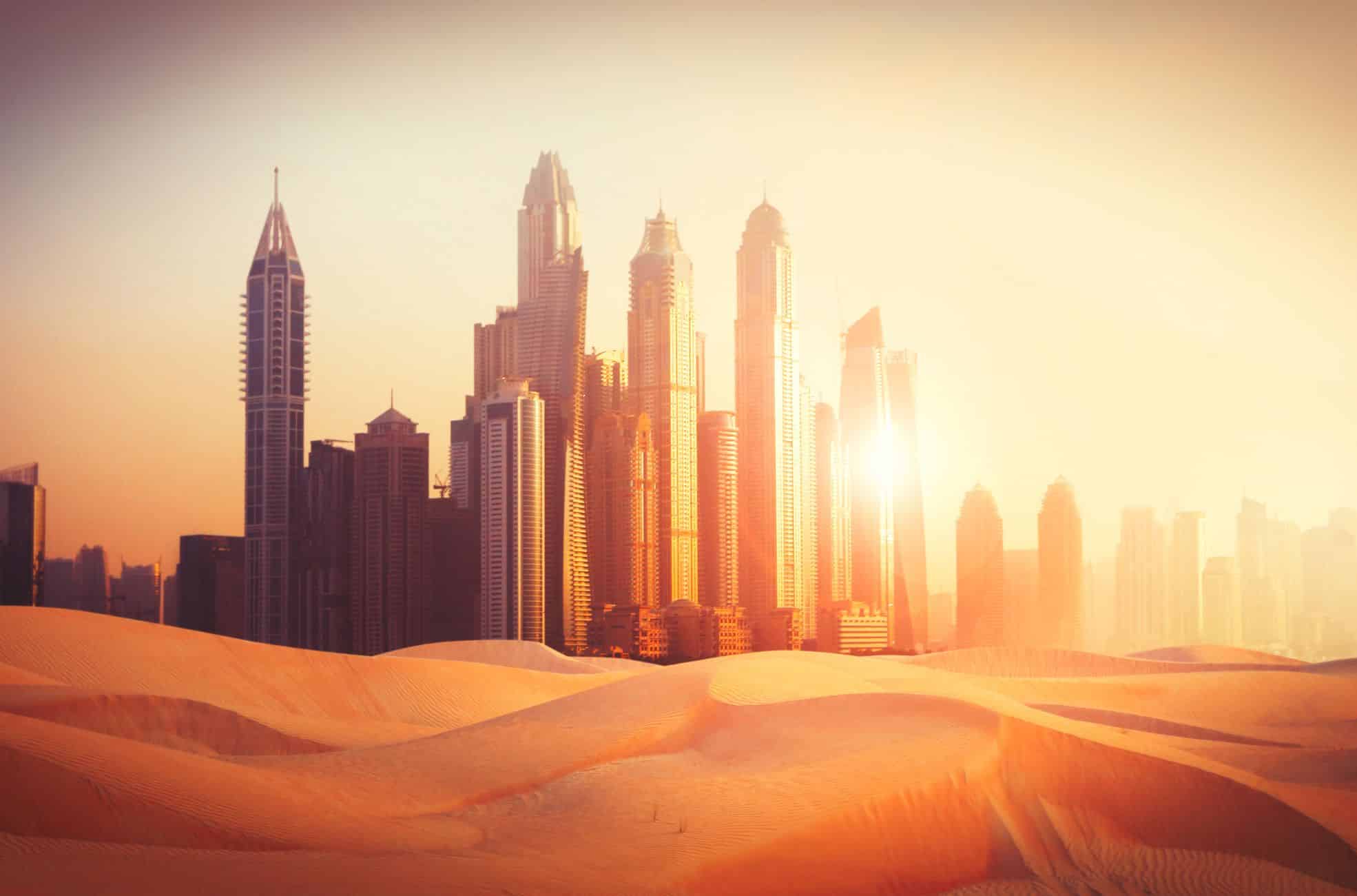 UAE Buildings And Desert