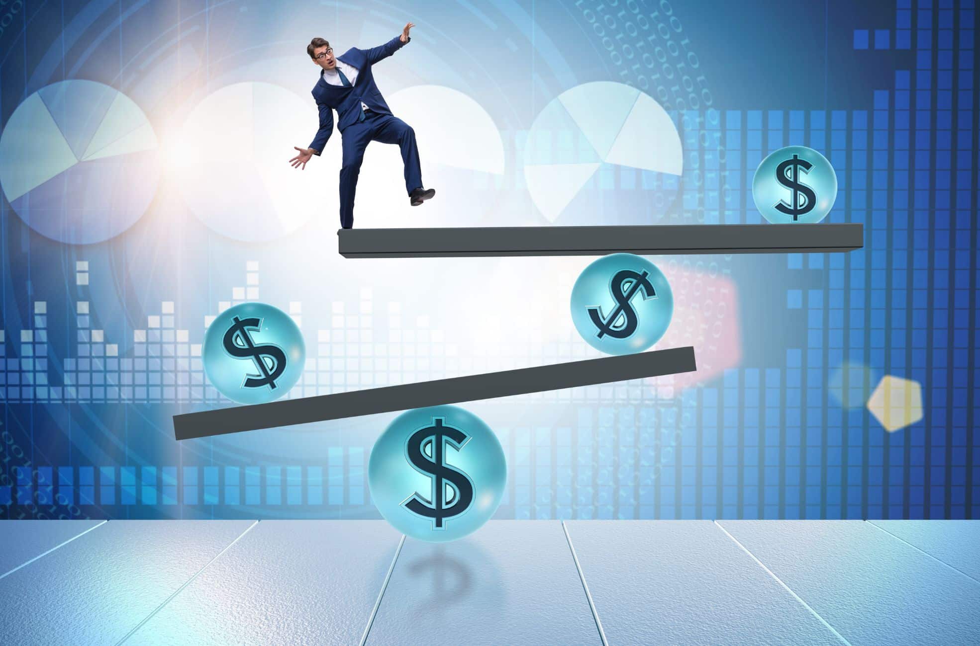 SPV Shown By Man Balancing Finances