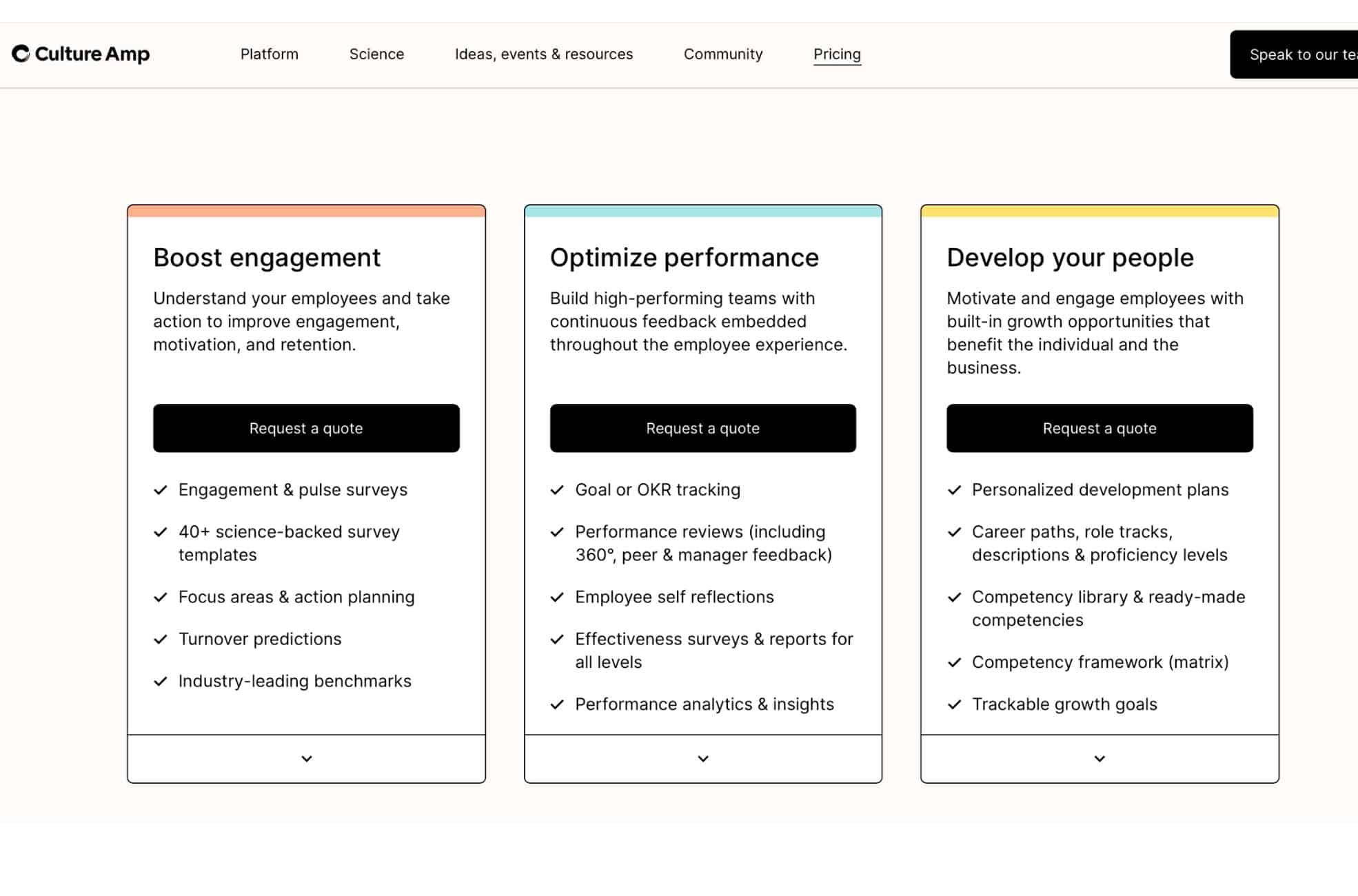 Culture Amp Pricing For HR Software