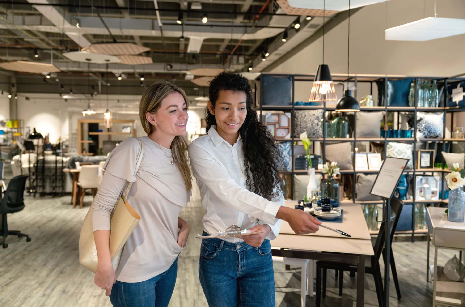 Home Decor Products In Shop With Customers