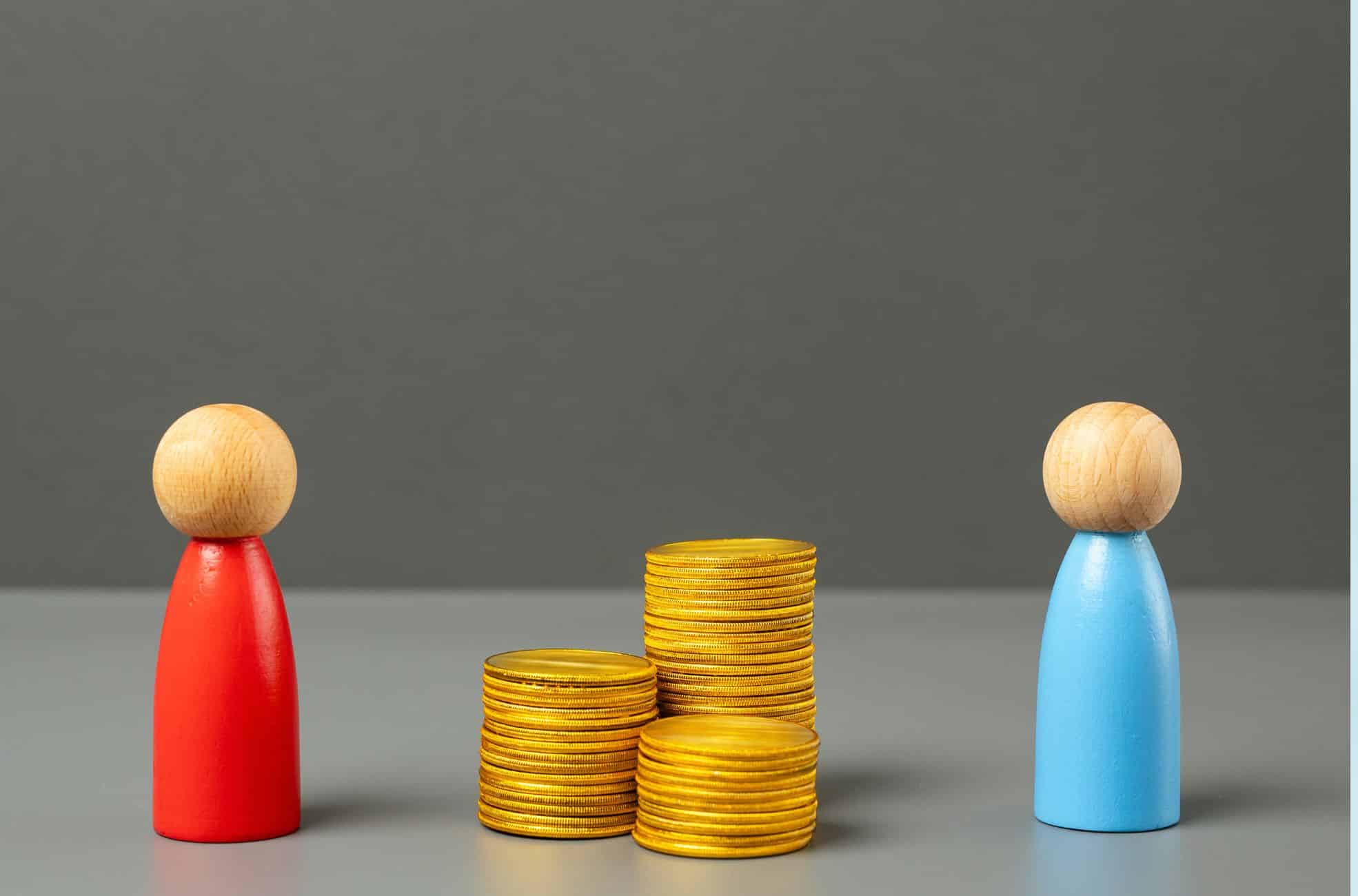 Wooden Dolls And Coin Tender