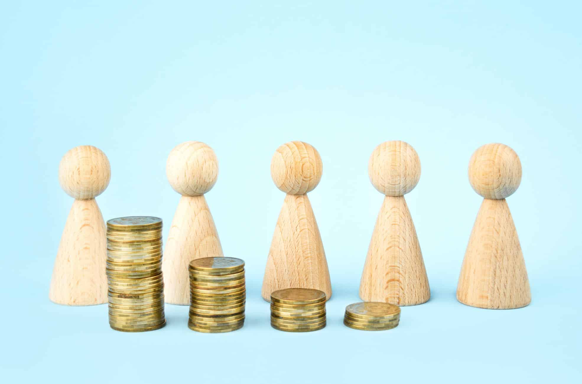 Wooden Dolls With Coin Tender