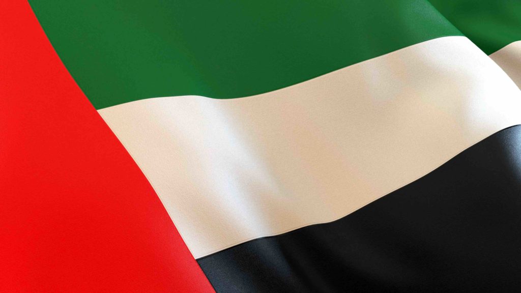 UAE flag close up