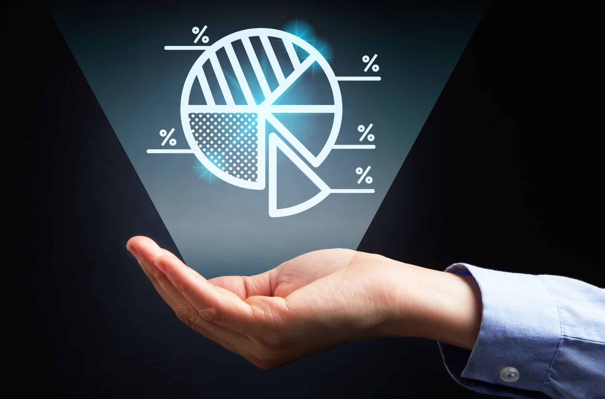 Diagram Of Percentages Held In Man's Hand