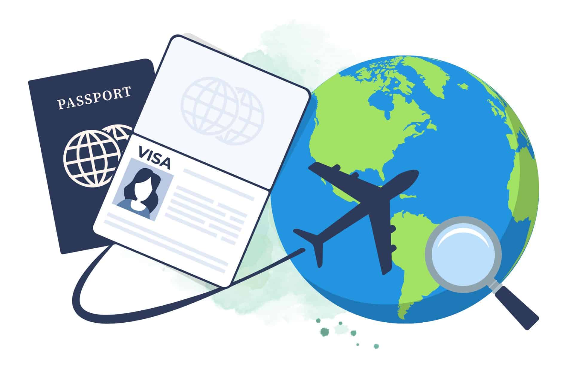 Stock Photo Visa And Globe