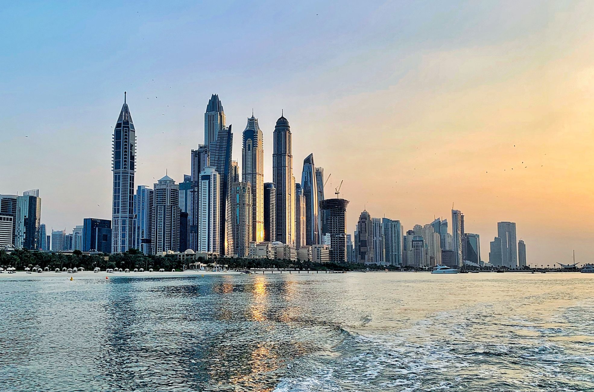 River And Buildings In Dubai