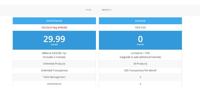 A screenshot of eHopper pricing options.
