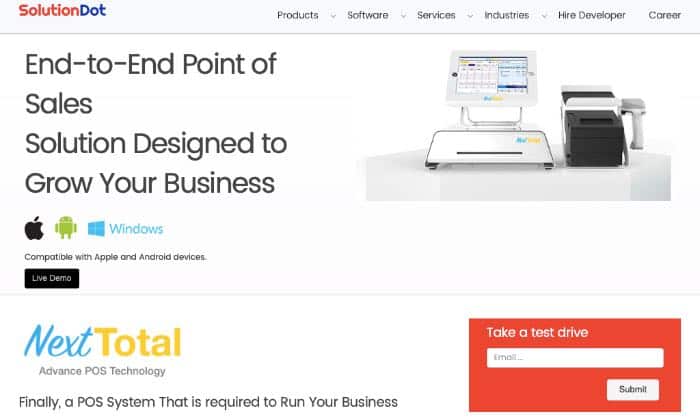 A screenshot of Next Total pricing options.