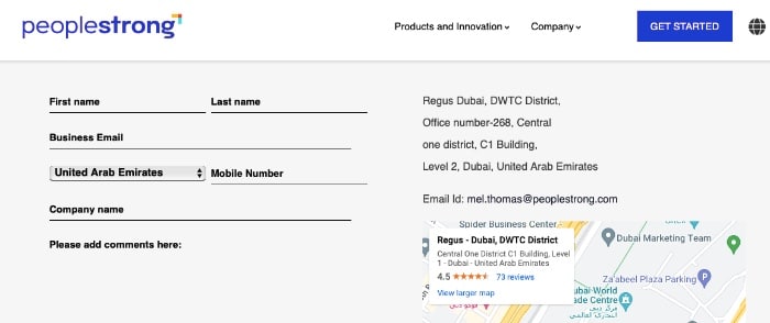 A screenshot of PeopleStrong pricing options.