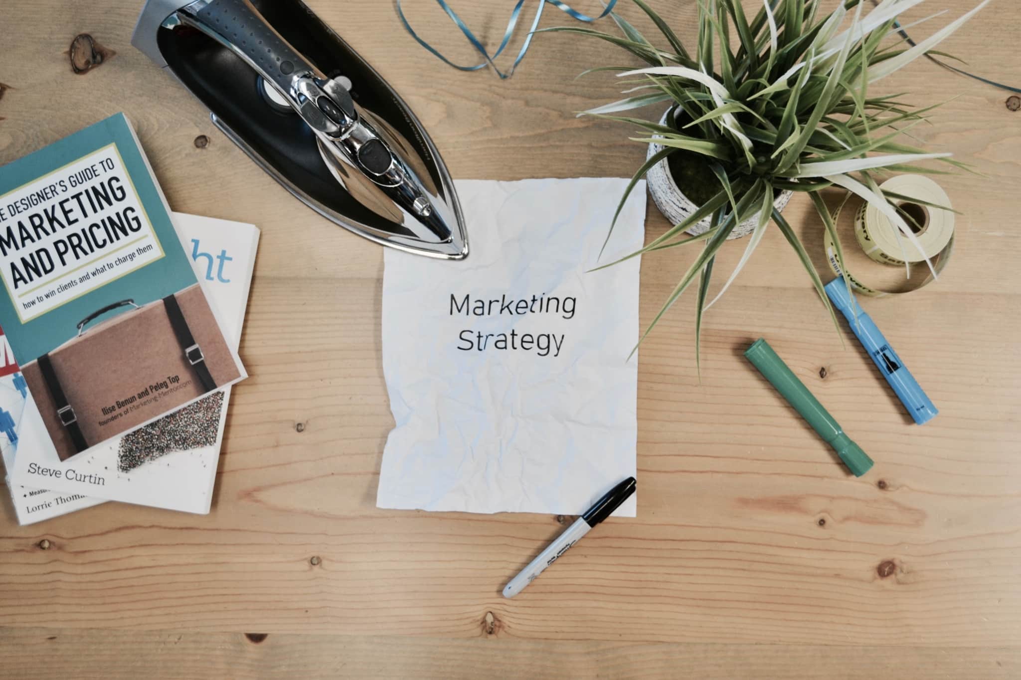 a stock image showing niche marketing on paper on a desk