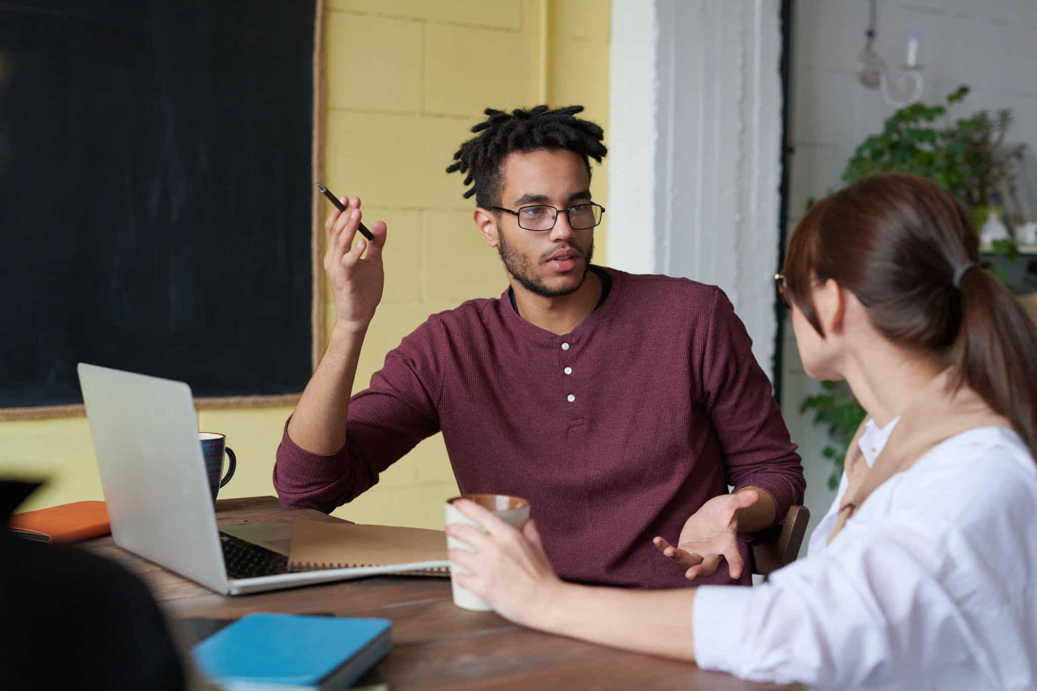 Stock Photo Of People Working On Laptop