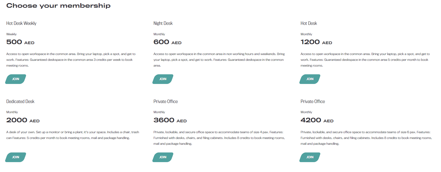 Screenshot of Jobetter pricing and payment options.