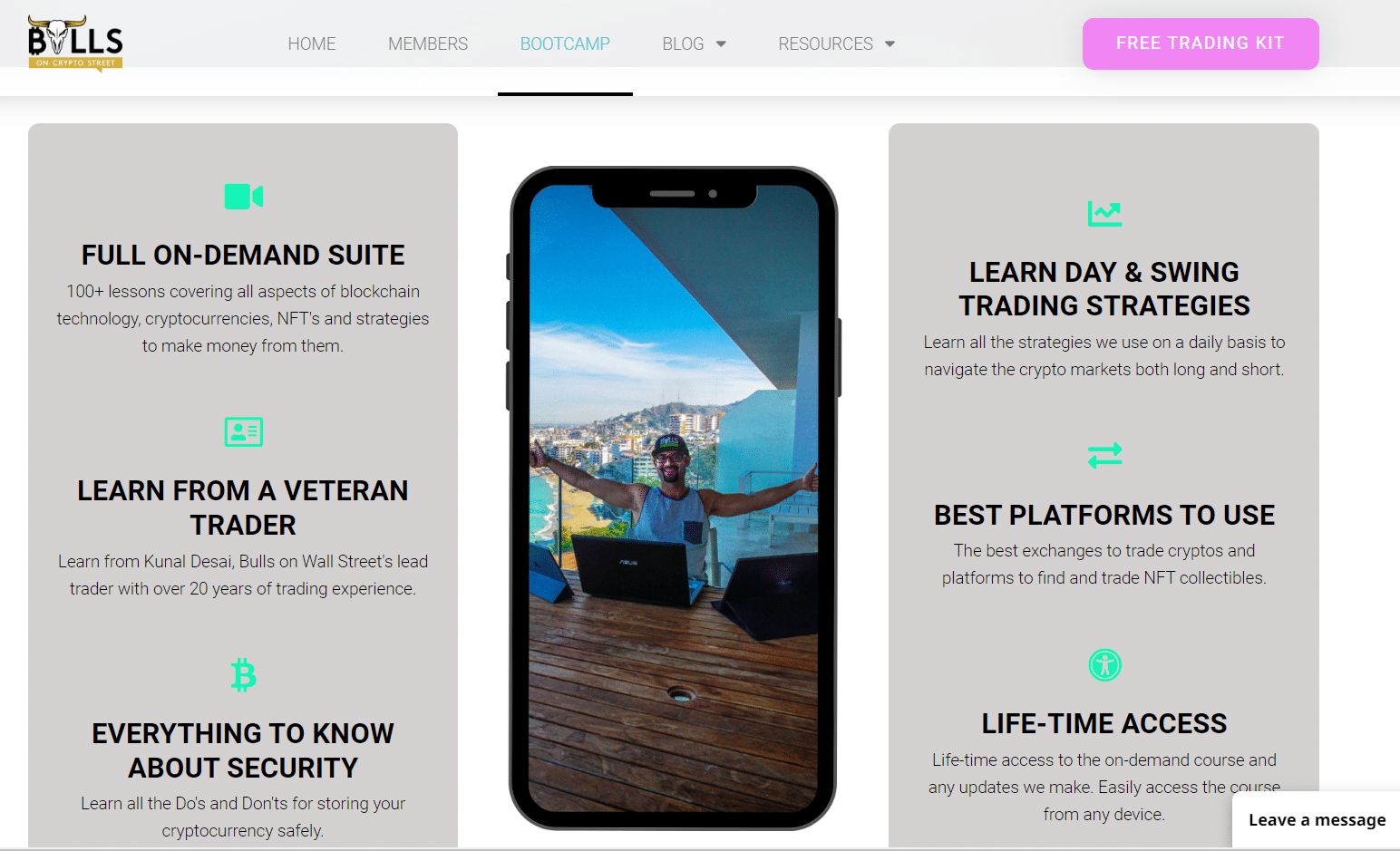 Screenshot of CryptoStreet - Best Crypto Trading Course for Beginners in a Mentorship Format
