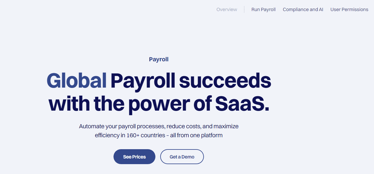 A screenshot of Papaya Global-one of the best options of payroll software in UAE