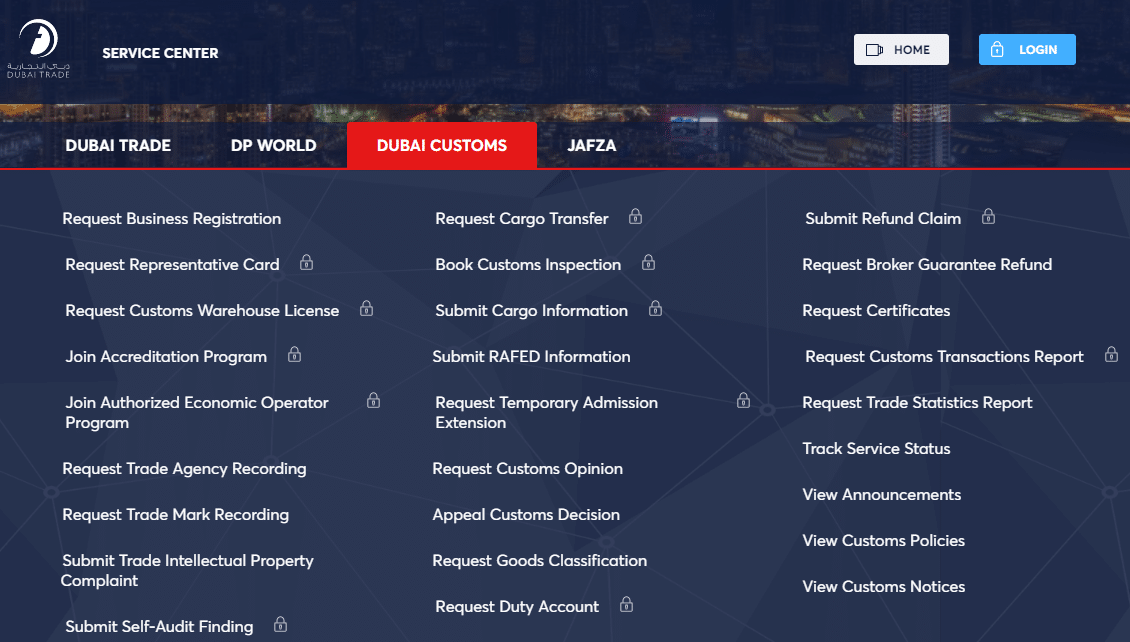A screenshot showing how to get your import code Dubai.