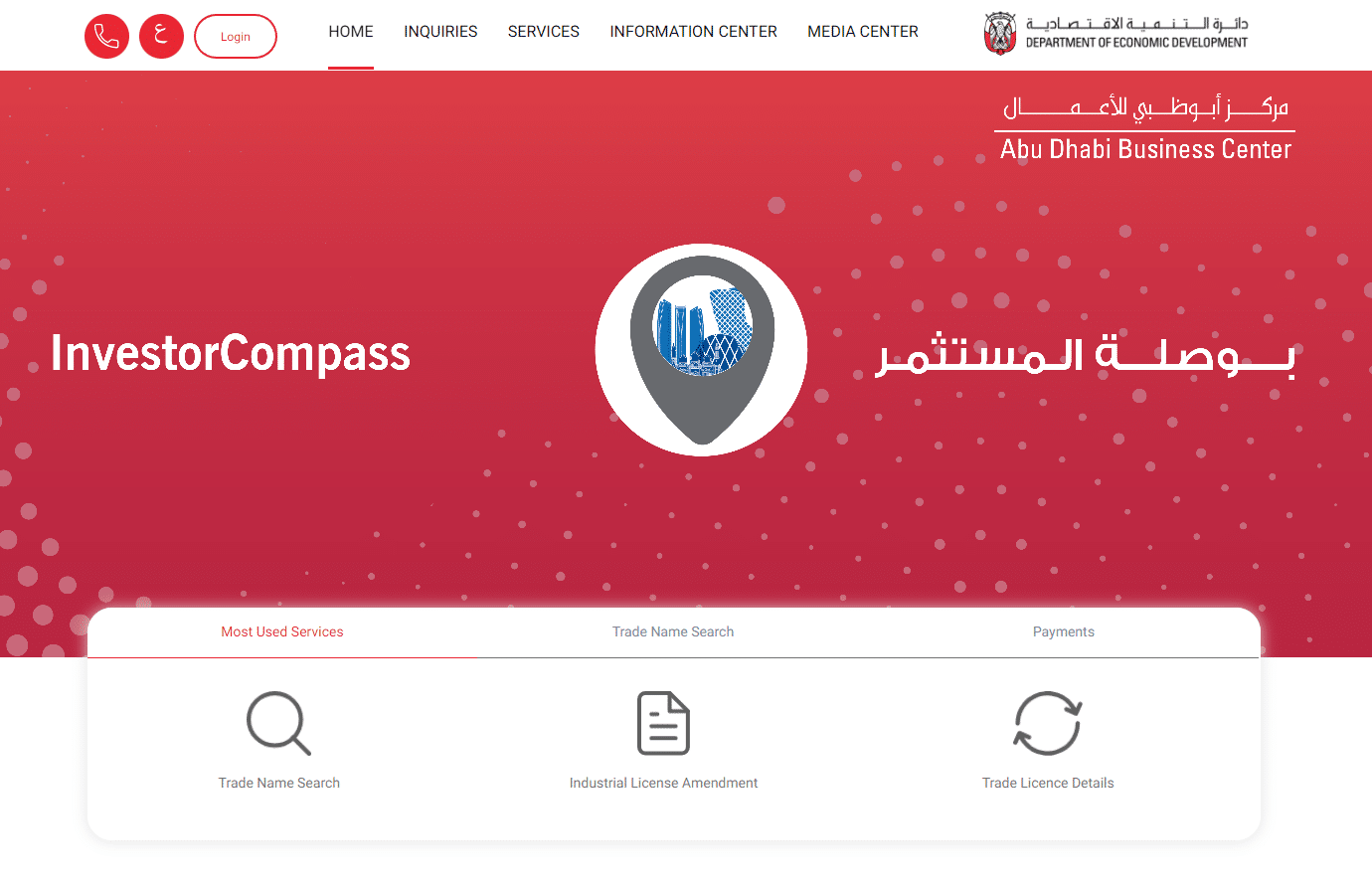 A screenshot of the different types of business licences available.